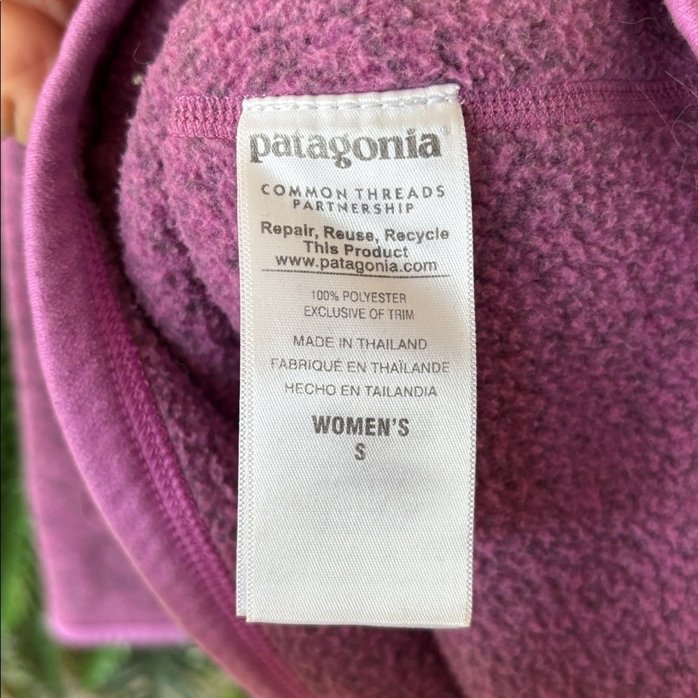 Patagonia Better Sweater 1/4 Zip Fleece Pullover Purple Knit Casual Cozy Fitted - Picture 12 of 13